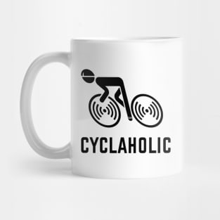 Cyclaholic (Cycling / Bicycle / Bike / Black) Mug